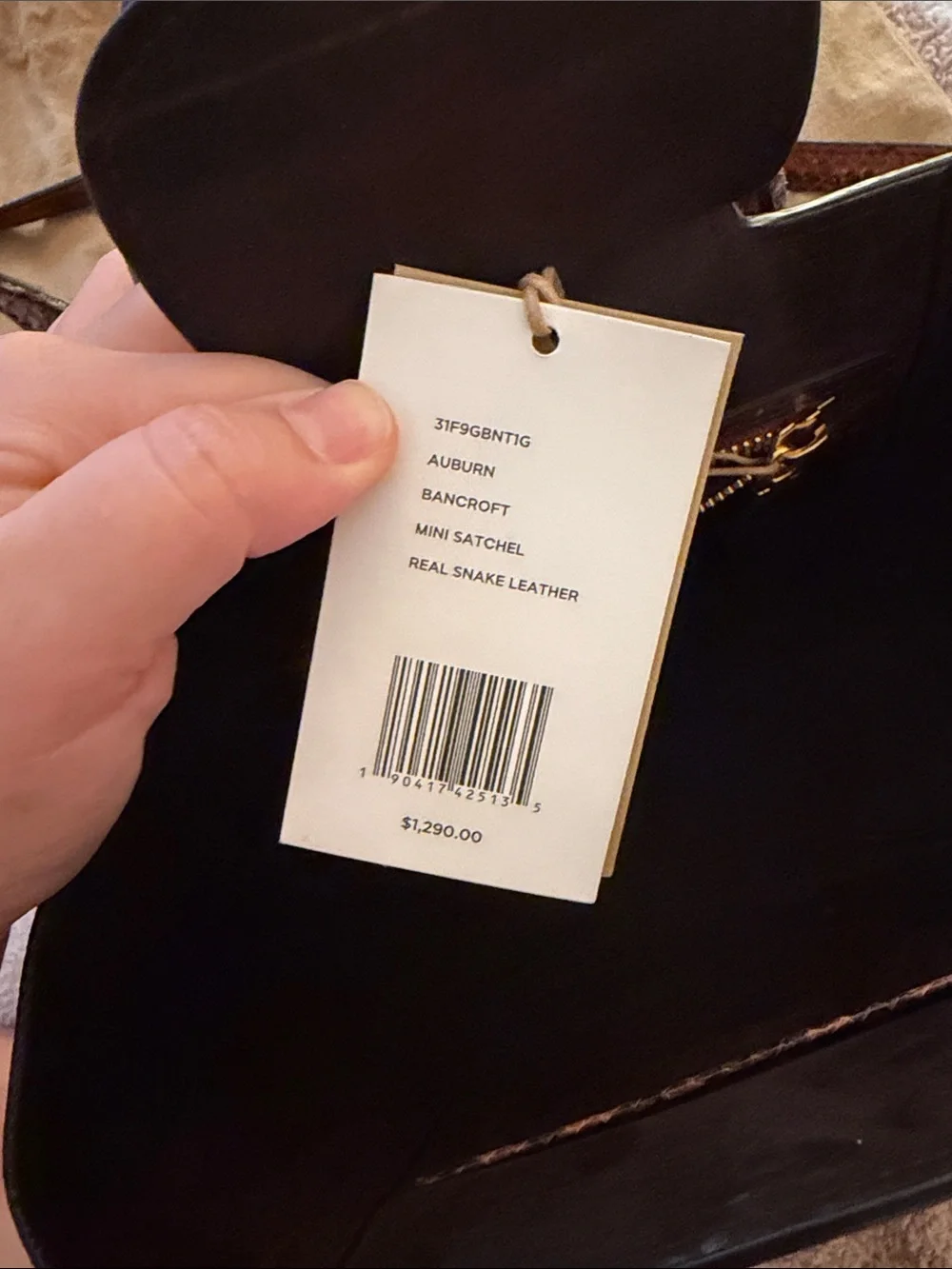 Michael Kors Collection Bancroft Snakeskin Bag